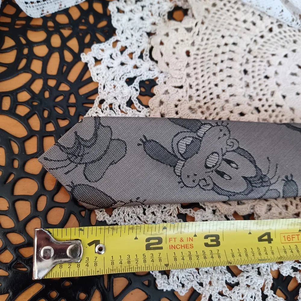 VINTAGE DISNEY KIDS' CLIP-ON TIE BALANCINE THE TIE WORKS GOOFY OLIVE GRAY/BLACK